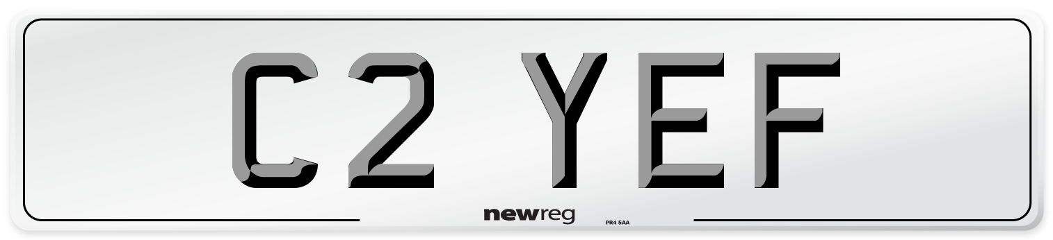 C2 YEF Number Plate from New Reg